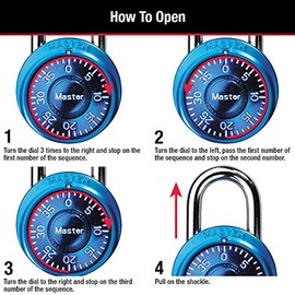 Master Lock 1533TRI - Candado de combinación