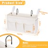 Lilithye Bedside Caddy Organizer with Fixed Straps and Water Bottle