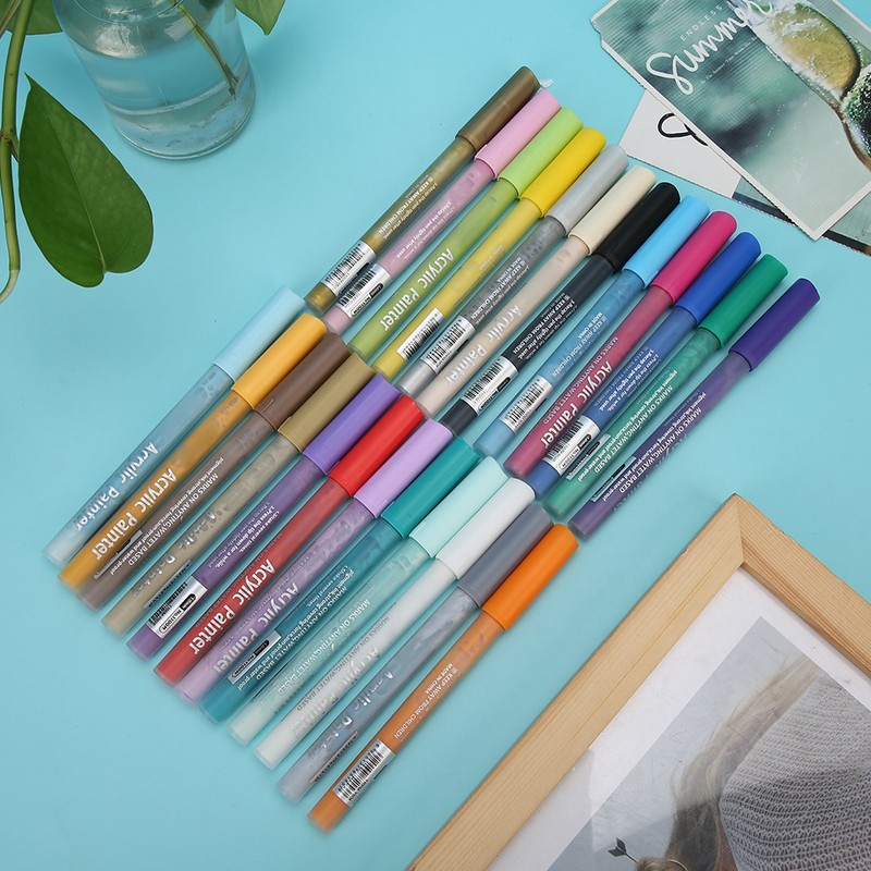 Coloured Acrylic Marker Pen Kit Non Toxic Water Based Painting