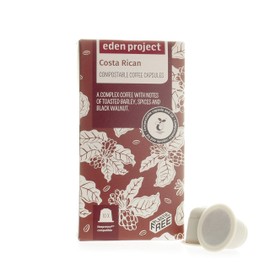 60 Plastic Free Eden Project Costa Rica Home compostable Nespresso Compatible Capsules (6 x 10)
