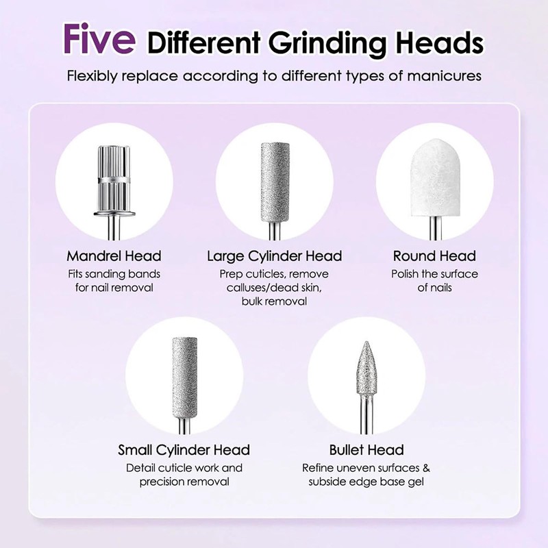 家庭用DIYマニキュアペディキュアプロフェッショナルネイルアートドリルファイルバッファーポリッシュ機UV硬化ランプ付き