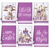 Preboun 6 Pcs Easter Towels Happy Easter Dish Towel Easter
