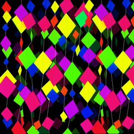 122feet UV Neon Streamers Glow Garland Hanging Paper Glow in The Dark Supplies and Decorations Blacklight Reactive Fluorescent Black Light Party Kit Neon Party Supplies for Birthday Wedding