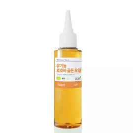 Sangpum Sangse Seolmjom Chamjo 유기농 호호바 골든오일 비정제 냉압착 100ml 1개 Organic Jojoba Golden Oil Unrefined Cold Pressed 100ml 1 unit [100ml × 1 piece]