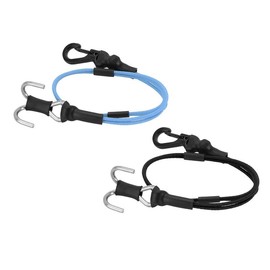 INJORA RC Elastic Strap Rescue Rope with Hook 270 mm for TRX4M SCX24 FCX24 Upgrade 1/18 1/24 Crawler Car, Blue Black