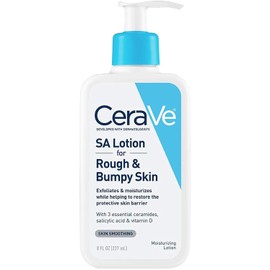 CeraVe SA Lotion for Rough & Bumpy Skin, Vitamin D, Hyaluronic Acid, Lactic Acid & Salicylic Acid Lotion, Fragrance Free & Allergy Tested, 8 Ounce