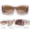 SOJOS Trendy Cat Eye Oval Polarized Sunglasses for Women Cateye