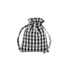 AfternoonTea LIVING Pouch JA02 Gingham Check Drawstring Pouch, Black