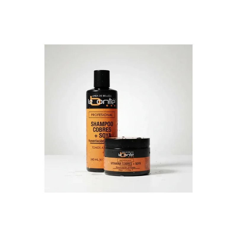 Kit Shampoo Y Vitamina + Soya Tono Cobrizo Labonte 240m/150g