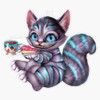 Cheshire Cat Bumper Sticker Vinyl Decal 5"