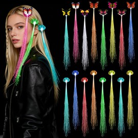 KOHRIUK LED Haarschmuck Kinder 16 Stück– Blinkende Schmetterling Haarclips Leuchtend, Leuchtende Haaraccessoires Mädche für Kindergeburtstag,Karneval, Halloween,Gastgeschenke,Party Accessoires
