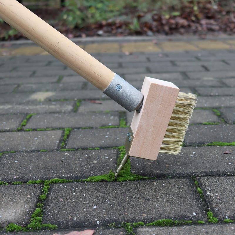 SCRUBIT Moss & Weed Remover Wired Grout Cleaner Brush, Great