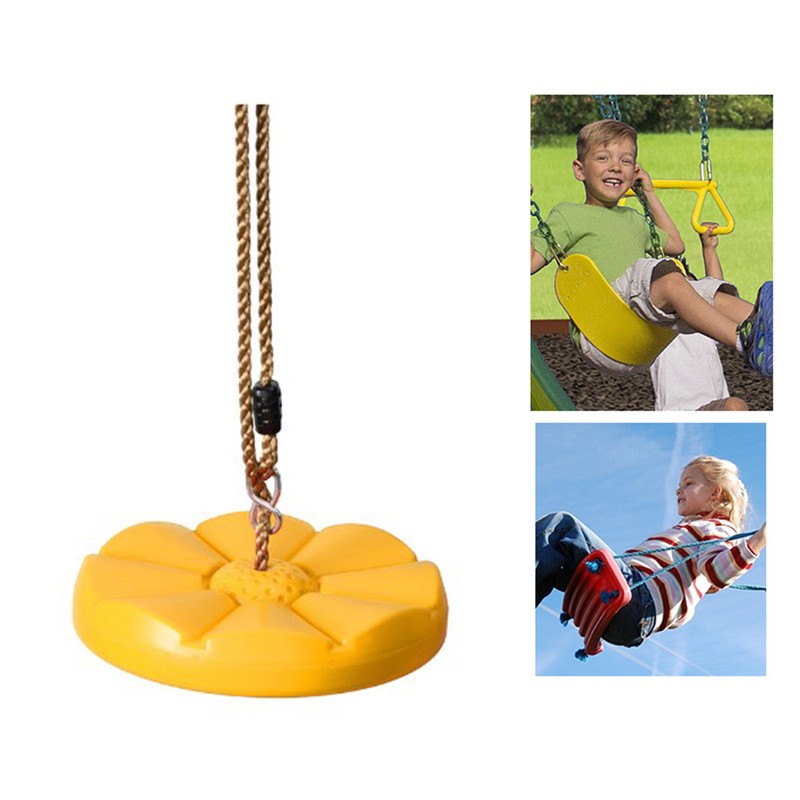 Heavy Duty Plastic Disc Tree Swing with PE Rope for