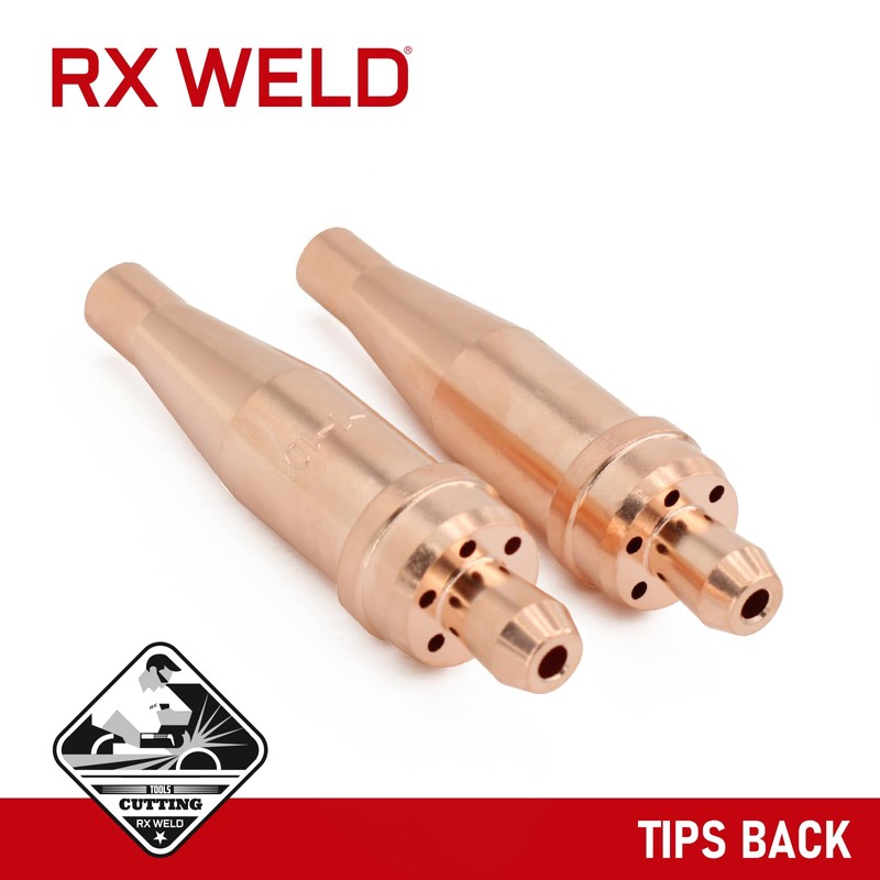 RX WELD 1-1-101 Acetylene Cutting Torch Tips, Fit V-Style Heavy