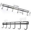 EigPluy 2 Pieces Kitchen Utensil Hooks,Adhesive Kitchen Utensils Hanging Rack,Wall