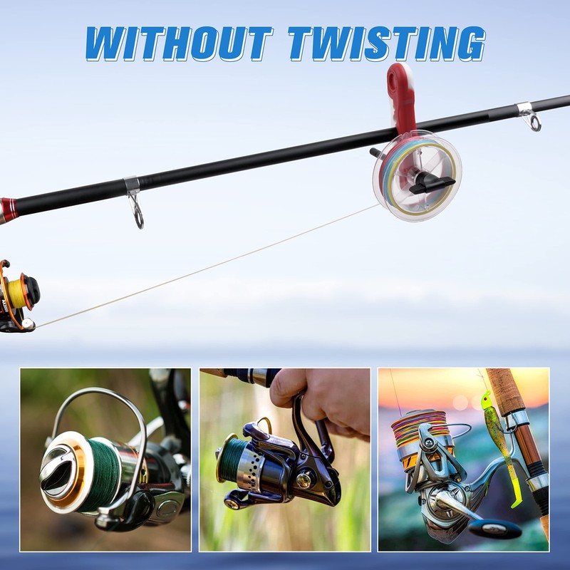 Mini Line Spooler Portable Fishing Line Winder Machine Adjustable Spinning