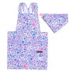 COLORFUL CANDY STYLE Back Cross Apron (Girls) PET Flower Pattern