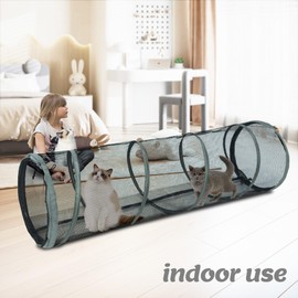 Cat Furniture Tent for Indoor and Outdoor Playpen Portable Cat Tunnels, Outdoor Kennel Outdoor Cat Enclosure,Portable Catio Outdoor Cat Tent Cat Tunnels for Indoor Cats & Small Animals （2 Tunnels