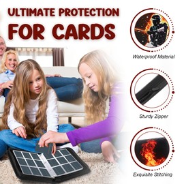 Baseball Card Binder 9 Pocket, HYMENEX Baseball Card Holder 900 Pockets Trading Card Binder Sports Card Binder with 50 Removable Sleeves for Baseball Cards, Sports Cards, Game Cards