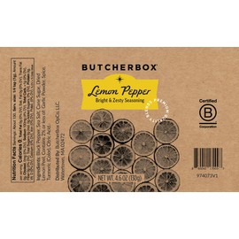 ButcherBox Lemon Pepper, Bright & Zesty Seasoning, Premium Quality Blends, 4.4 oz
