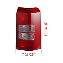 amopacorp Passenger Side Tail Light Running Brake Stop Turn Signal Reverse Lamp with 55W Halogen Bulb Compatible with 2008-2017 Jeep Patriot