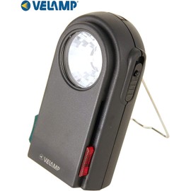 Velamp CHEMIN DE FER 2: 3 LED Flashlight with Colour Filters and Vise Knob Black Plastic