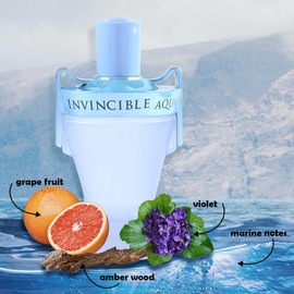 Invincible Aqua Eau De Toilette Natural Spray Cologne for Men 100ml/3.4fl.oz. - Fragrance for Men