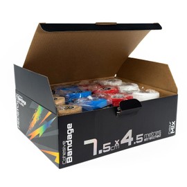 MEDSTOCK Cohesive Bandage, 7.5CM X 4.5M Stretched, Mix - 12 Rolls, Wound Care, Hypoallergenic, Breathable Elastic Self Adherent Wrap for People & Pets, Supports Injured Joints and Muscles