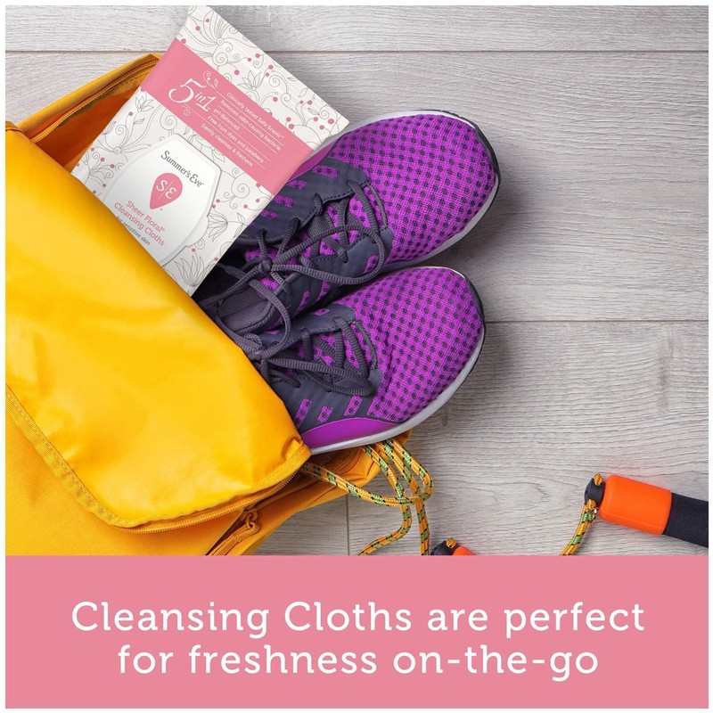 Summer's Eve Cleansing Cloths for Sensitive Skin, Sheer Floral, 32