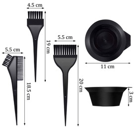 Hair Dye Coloring Kit Bowl and Brushs Hair Dyeing DIY Hairdressing Tool for Salon and Home