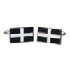 Cufflinks - Cornish St Piran Flag Cufflinks Presented In Onyx