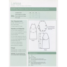 Louet Larissa Halter Dress Louet Knitting Pattern Euroflax sizes 30-40 Plain & Ruffled