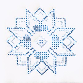 Jack Dempsey Stamped White Quilt Blocks 9"X9" 12/Pkg, XX Stars