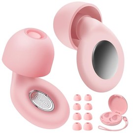 Tapones de Oídos para Dormir, 30 dB de Reducción de Ruido, Reutilizable, Tapones Auditivos Silicona con 4 Pares de Almohadillas para Dormir, Estudiar,