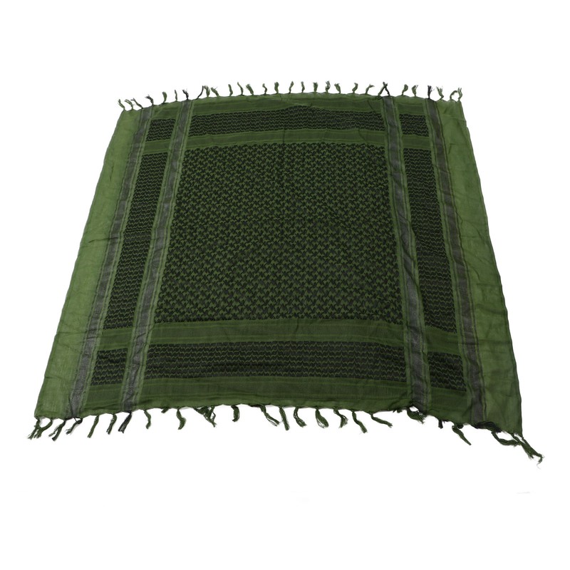 Scarf Head Wrap Breathable Kerchief Comfortable Shawl Green with Tassels