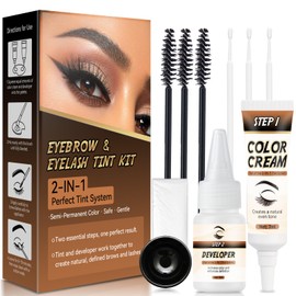 Wansiven Eyebrow & Eyelash Tint Kit — Black Tint for Fuller-Looking Brows and Thicker-Looking Lashes; Long-Lasting Color for Up to 6 Weeks; Salon-Quality DIY Tinting Experience at Home (7ml | Black)