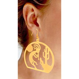 Touchstone Indian Bollywood Fashion Handcrafted Designer Jewelry Light Weight Earrings in Gold Or White Tone for Women., Metal, No Gemstone