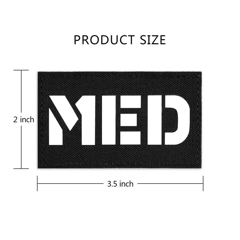 PETAC GEAR MED Medical Tactical Fastener Patch Hook-Fastener Backing 3.5x2,