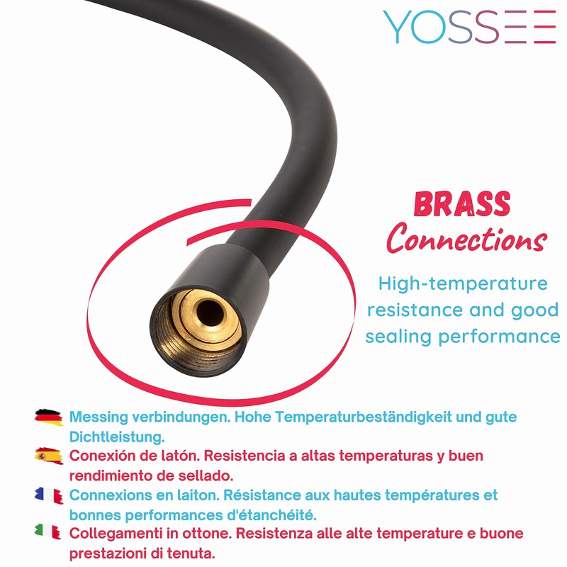 YOSSEE PVC Smooth Shower Hose 1.5M / 59 Inch with