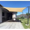 SUNNY GUARD 8' x 12' Sand Rectangle Sun Shade Sail