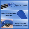 Jutqut Blue Matte Eyeshadow Pen, Cream Metallic Eyeliner Stick, Waterproof