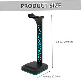 DOITOOL RGB Gaming Headset Stand Led Lighting and Dual USB Hub Multifunctional Earphone Holder for Desk Organization and