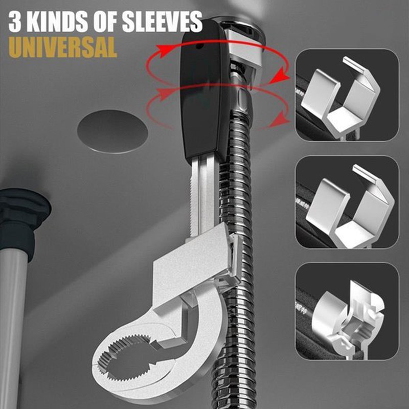 Universal Adjustable Double Ended Wrench Multifunctional Bathroom Wrench Repair Disassembly
