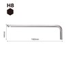 VESSEL 8300BP Hex Bar, Ball Point, L-Shaped Wrench, Opposite Sides,