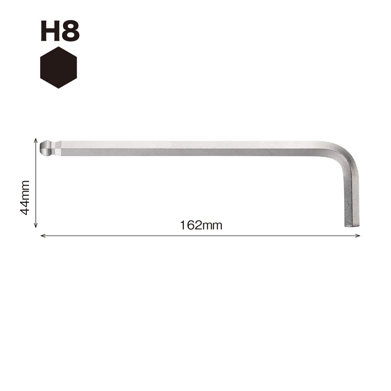 VESSEL 8300BP Hex Bar, Ball Point, L-Shaped Wrench, Opposite Sides,