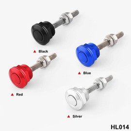 zalati Quick Release Latch Car Hood Lock 22 mm Stainless Steel Screw Racing Car Button Quick Release Hood Lock Diameter Pins Lock Clip Kit Black