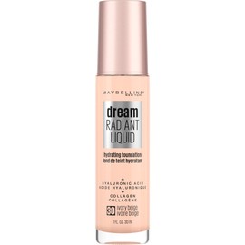 Maybelline Dream Radiant Liquid Medium Coverage Hydrating Makeup, Lightweight Liquid Foundation, Ivory Beige, 1 Count
