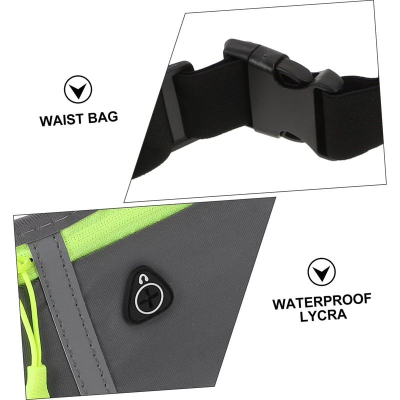CHILDWEET Material Waist Pack Sports Waist Bag Headphone Access Comfortable
