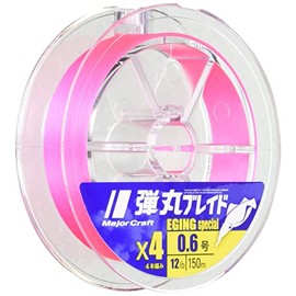 Major Craft PE Line Bullet Braid 4-strand Egging DBE4-150/0.4PK Pink 492 ft (150 m)/0.4
