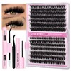 Lash Extension Kit Fluffy Lash Clusters 60D+80D Wispy Eyelash Clusters